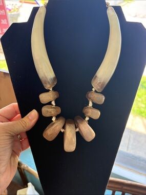 Handcrafted Neutral Statement Necklace